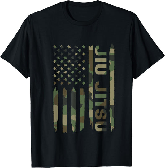 Jiu Jitsu American Flag Camo Jiu-Jitsu T-Shirt