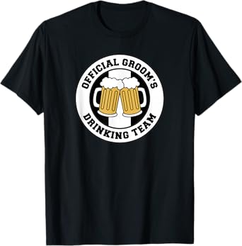 Official Groom's Drinking Team Wedding Night Out T-Shirt