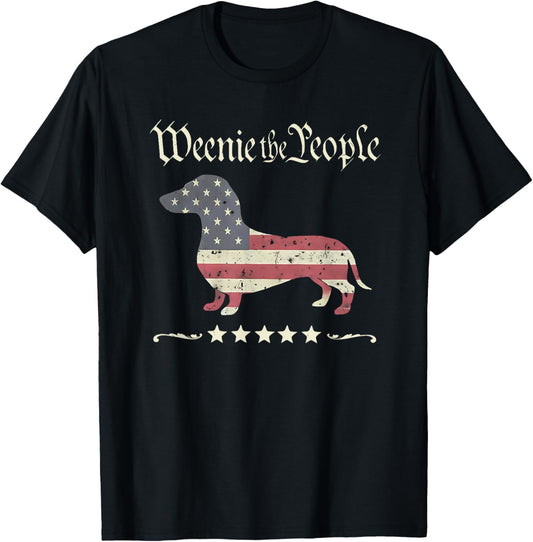 Weenie The People Dachshund 4th Of July T-shirt