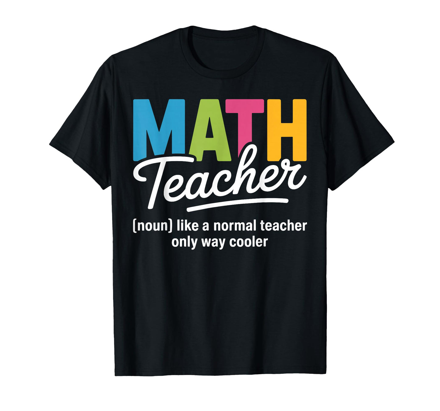 Math Teacher Definition Funny Back to School Retro Vintage T-Shirt