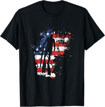 American Flag Freediver Tee Shirt Spearfishing Gift Apparel T-Shirt