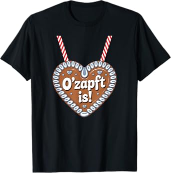 Gingerbread Heart Ozapft is German T-Shirt