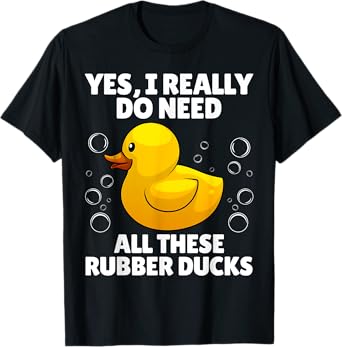 Rubber Duck Art For Men Women Yellow Rubber Ducky Duck Lover T-Shirt