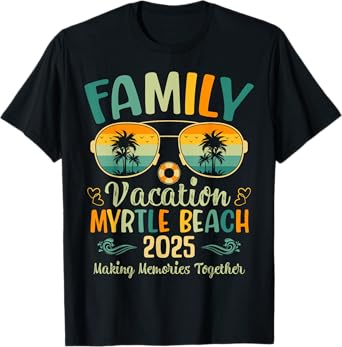 Myrtle Beach Family Vacation 2025 Matching Summer T-Shirt
