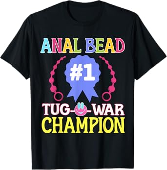 Women #1 Bead Tug O War Champion Funny Adult Humor Cringe T-Shirt
