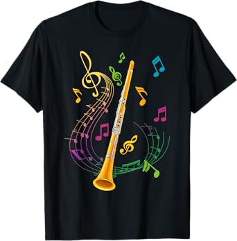 Clarinet Player Idea Musical InstrumentTreble Clef Clarinet T-Shirt