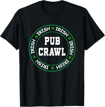 Official Irish Pub Crawl Drinking Party Apparel T-Shirt