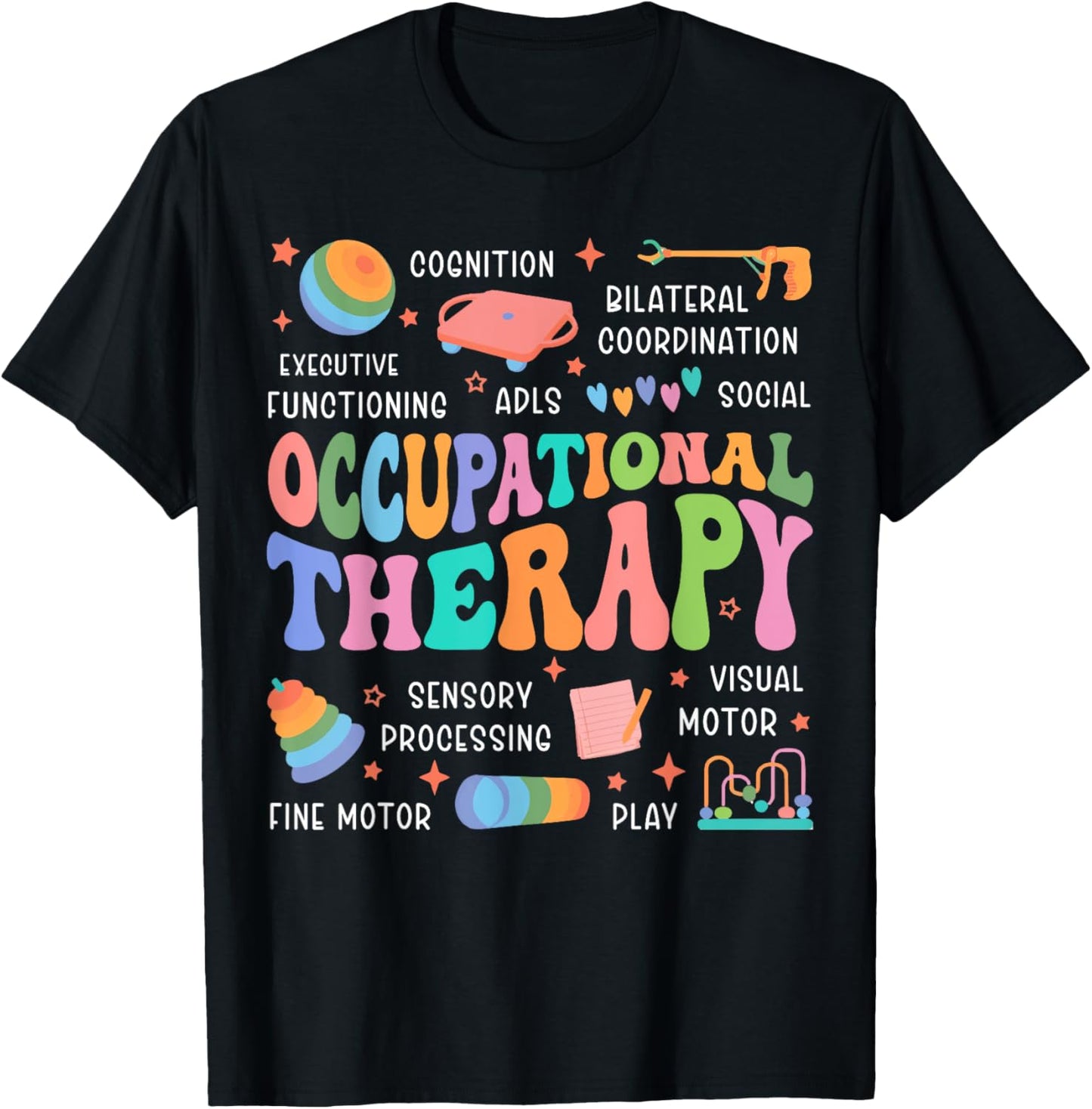 Groovy OT Occupational Therapy Vintage OT Month T-Shirt