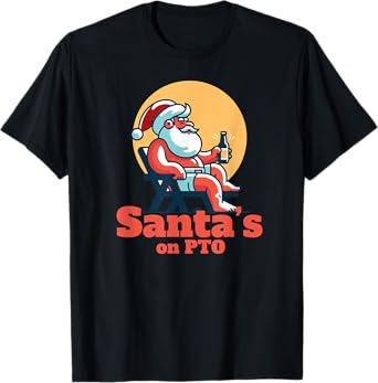 Holiday Humor Joke Christmas Beach Tropical Santa Vacation T-Shirt
