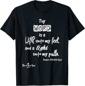 Thy word is lamp unto feet Psalm 119:105 Christian T-Shirt
