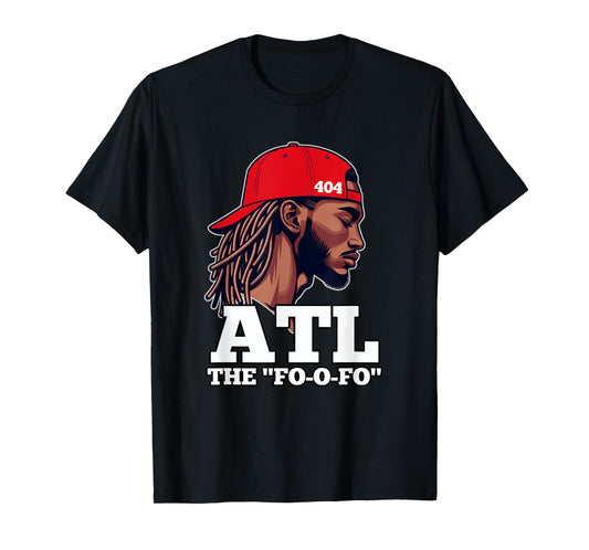 404 Atlanta ATL Black Man With Hat and Locs T-Shirt