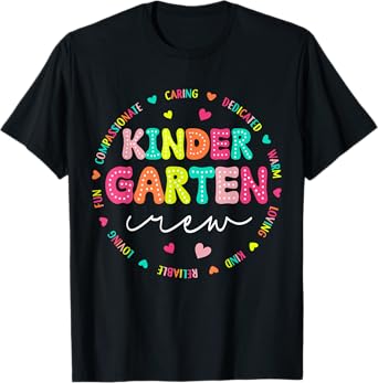 Kindergarten Crew Back To School Kindergarten Teacher Kids T-Shirt