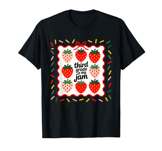 Third Grade is My Jam Strawberry Teacher Women T-Shirt