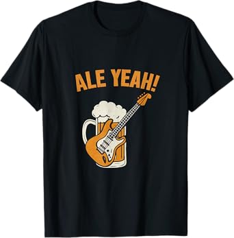 Ale Yeah Beer Mug Guitar Graphic T-Shirt