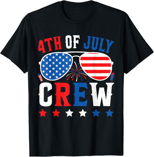 4th of July Crew Matching American Family Independence Day T-Shirt