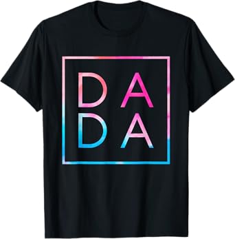 Matching Dada And Mama Family Tees Unisex-Adults Men's Black Small Classic Tie-Dye Father's Day T-Shirt