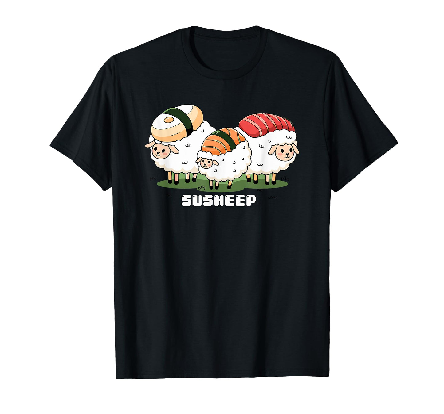 Susheep Funny Sushi Sheep Food Pun Kawaii Animal Tee T-Shirt