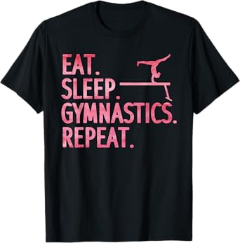 Cute Gymnastics Art For Girls Kids Women Tumbling Gymnast T-Shirt