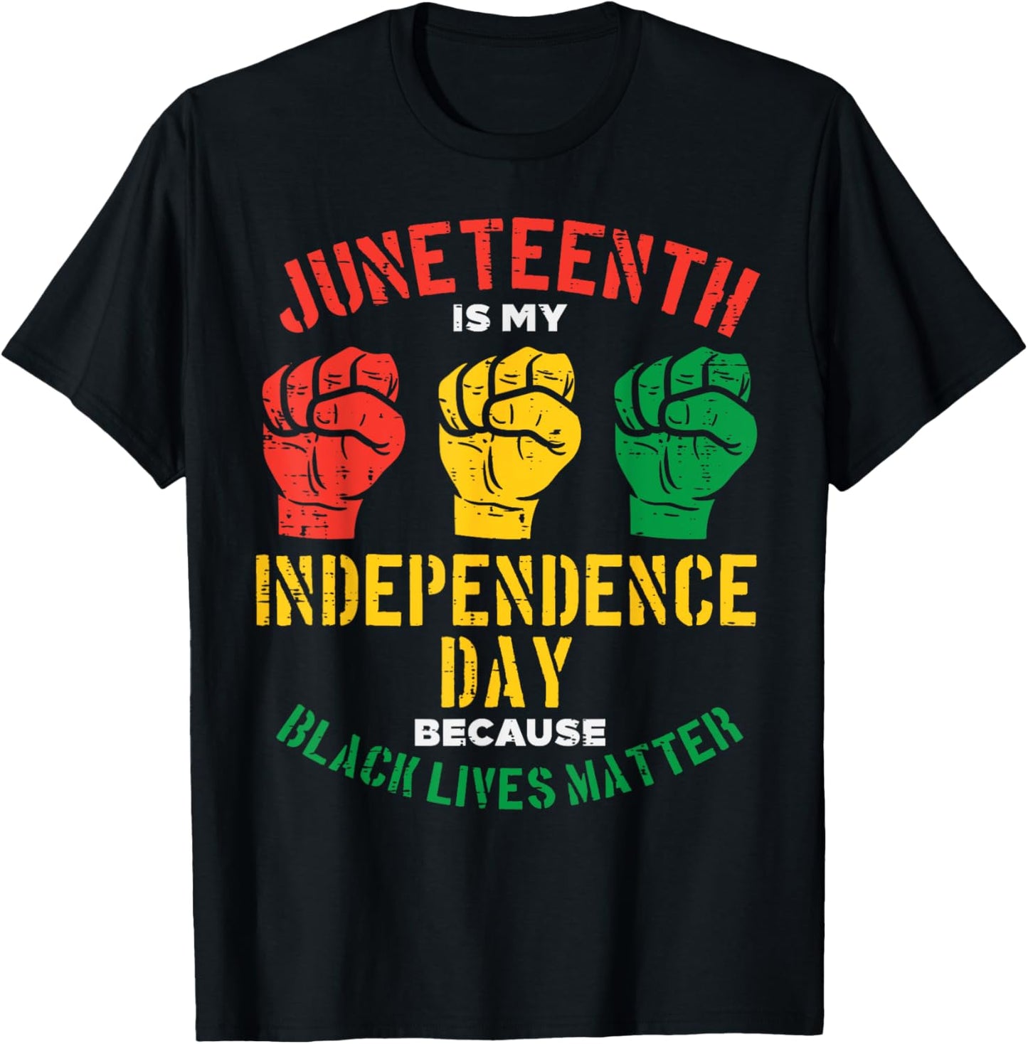 Juneteenth Is My Independence Day Because Black Lives Matter T-Shirt