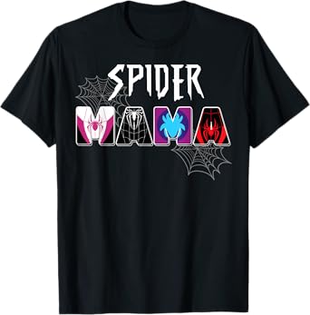 Women Spider Mama Groovy Mama Mothers Day Matching Family T-Shirt