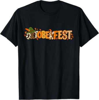 Oktoberfest Fall Leaves Bavarian Vintage T-Shirt