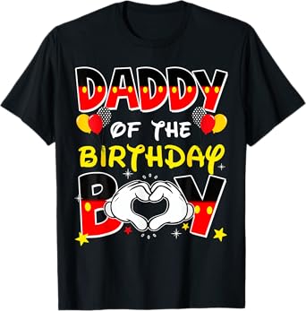 Dad And Mom Daddy Of The Birthday Boy Family Party Decor T-Shirt