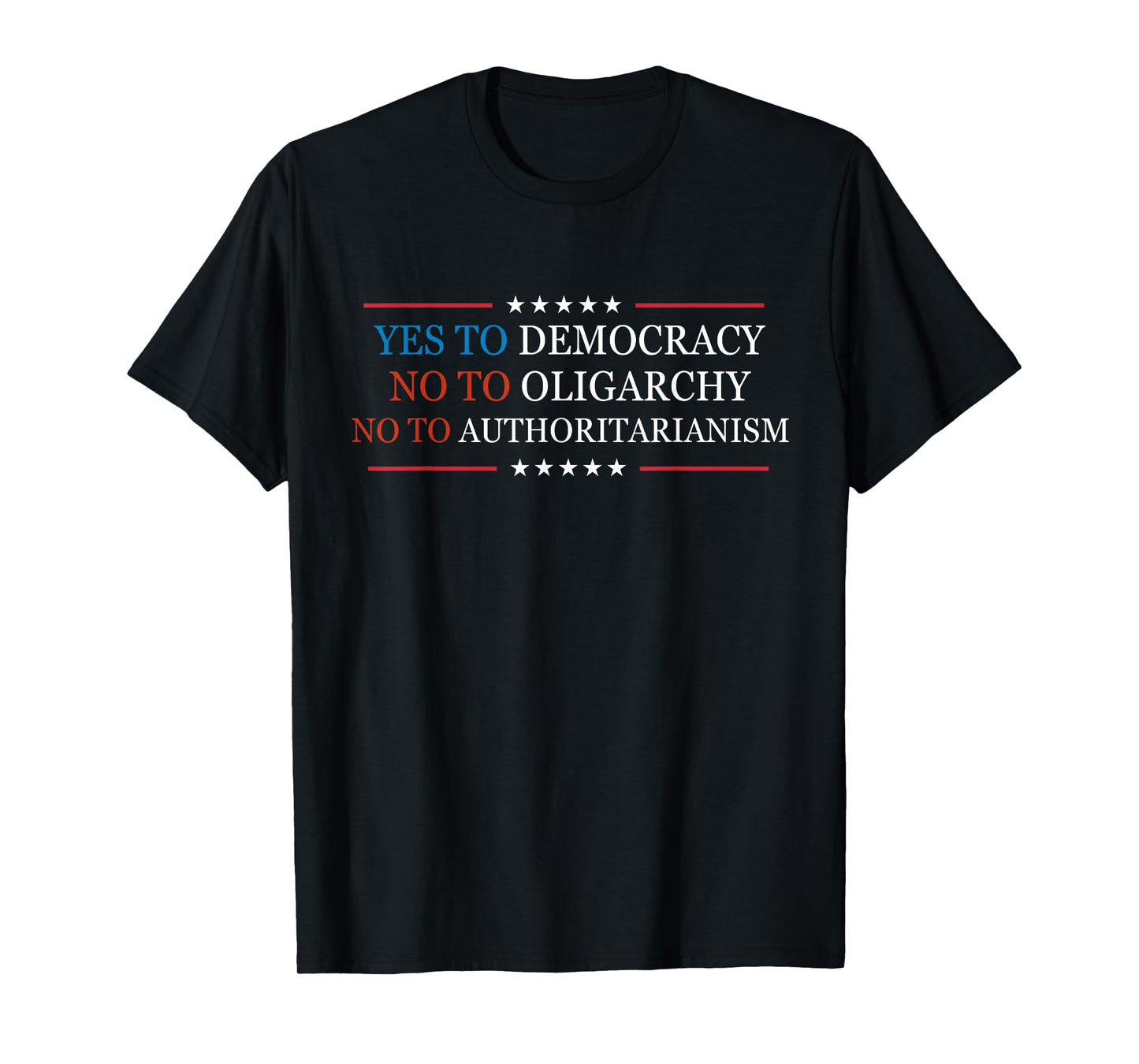 Yes To Democracy No To Oligarchy Bernie Sanders Quote T-Shirt