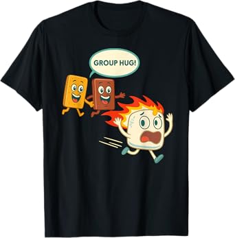 Group Hug Marshmallow Campfire Smores Funny Camping T-Shirt