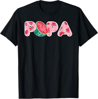 Papa Watermelon Melon First Birthday Funny Dad Watermelon T-Shirt
