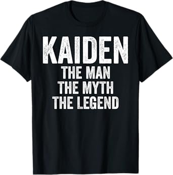 Kaiden The Man The Myth The Legend Shirt First Name Kaiden T-Shirt