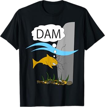 Dam Funny Fish T-shirt T-Shirt