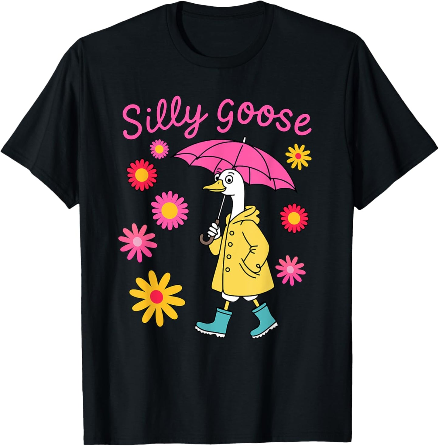 Silly Goose with Umbrella T-Shirt