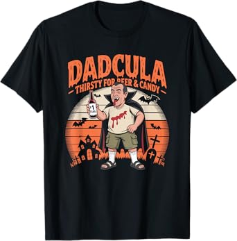 Funny Dadcula Halloween Dad Dracula Costume T-Shirt