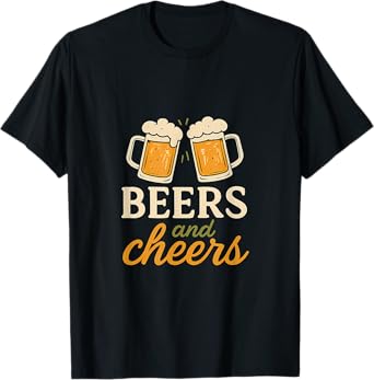 Beers and Cheers Party Crew Beer Mug Graphic Design T-Shirt