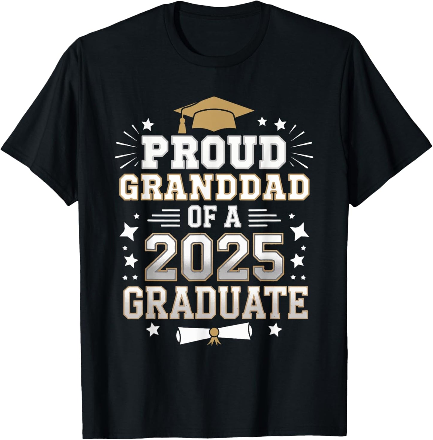 Proud Granddad Of A Class Of 2025 Graduate Senior Graduation T-Shirt