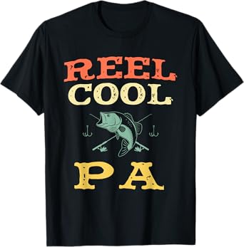 Reel Cool Pa Fishing Fisherman Funny Vintage T-Shirt
