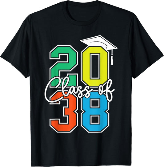 Class Of 2038 Grow With Me Kindergarten Back To School Kids Tee by TeeBrew
