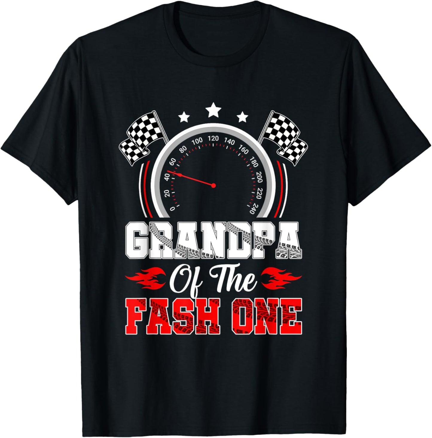 Grandpa Of The Fast One 1St Birthday Racing Car Family T-Shirt