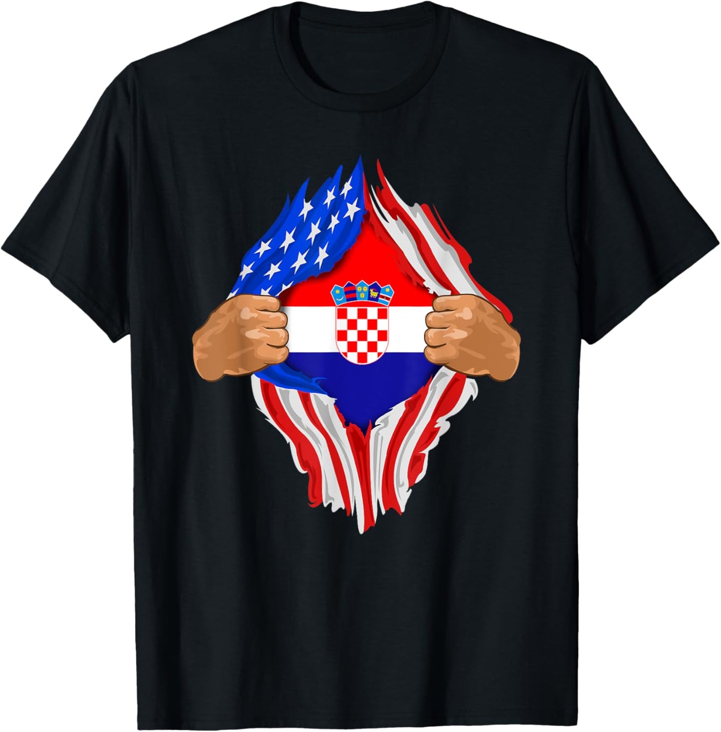 Croatian Blood Inside Me T-Shirt | Croatia Flag Gift T-Shirt