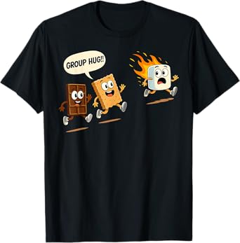 Group Hug S'mores Funny Marshmallow Campfire Camping Tee T-Shirt
