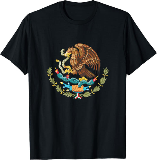 Vintage Mexican Flag Eagle Snake Independence Mexico Pride T-Shirt
