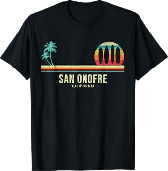 California Surf San Onofre Vintage Surf Board Surfer T-Shirt