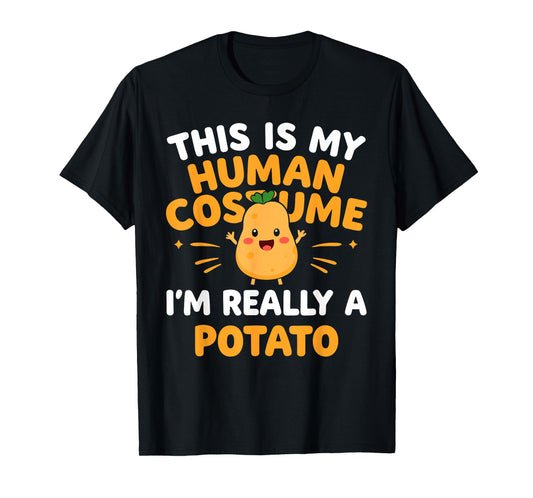 This Is My Human Costume I'm Really A Potato Funny T-Shirt