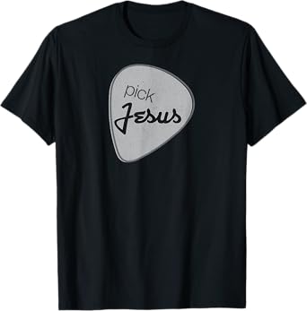 Pick Jesus Shirt Vintage Christian Guitar Pick Tee