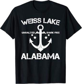 WEISS LAKE ALABAMA Funny Fishing Camping Summer Gift Men Women Kids T-Shirt