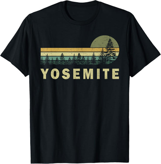 Vintage Yosemite National Park Graphic Mens Womens Tee T-Shirt