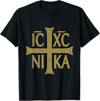 IC XC NIKA Cross Christogram Orthodox Eastern Christianity T-Shirt
