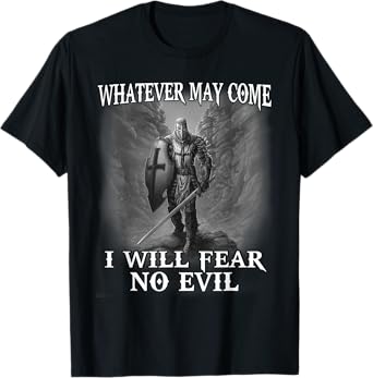 Christian Warrior Knight Templar Prayer To Evil T-Shirt