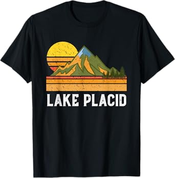 Mountain Sunset Vacation Gift- Lake Placid New York T-Shirt