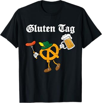 Oktoberfest Guten Tag Pretzel Beer German Costume Festival T-Shirt
